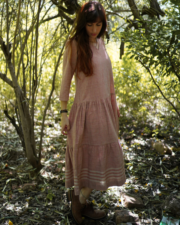 Red tiered dress 4