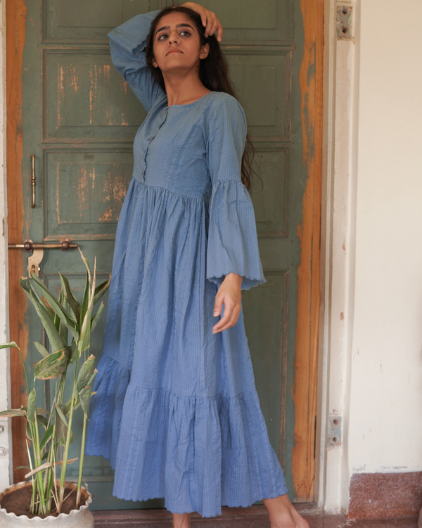 Dusty blue tiered dress - Set Of Two 2