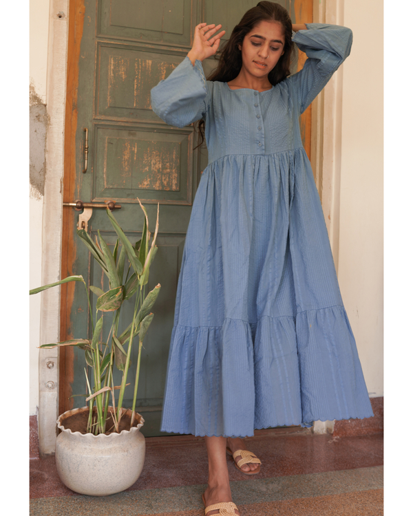 Dusty blue tiered dress - Set Of Two 3