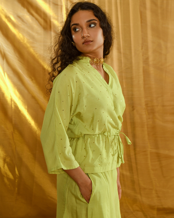 Green sequins co-ord set - set of two 2