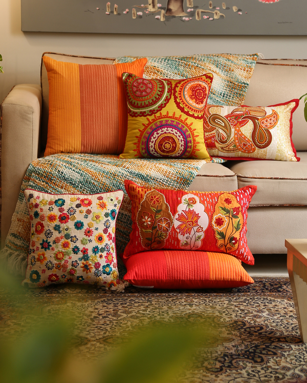 Multicolor floral cushion cover 4
