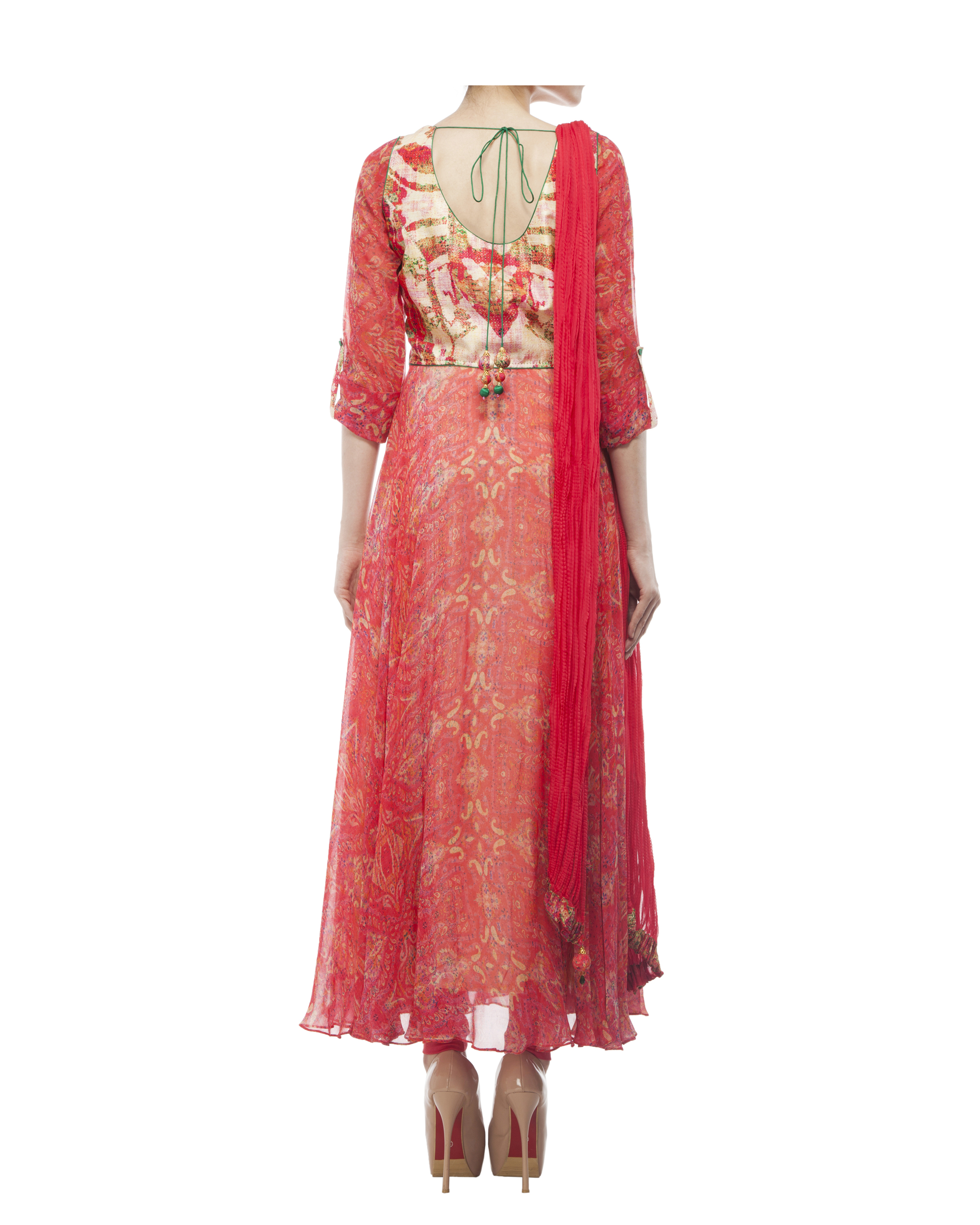 Georgette Silk Digital Printed Anarkali Set By Divyam Mehta The