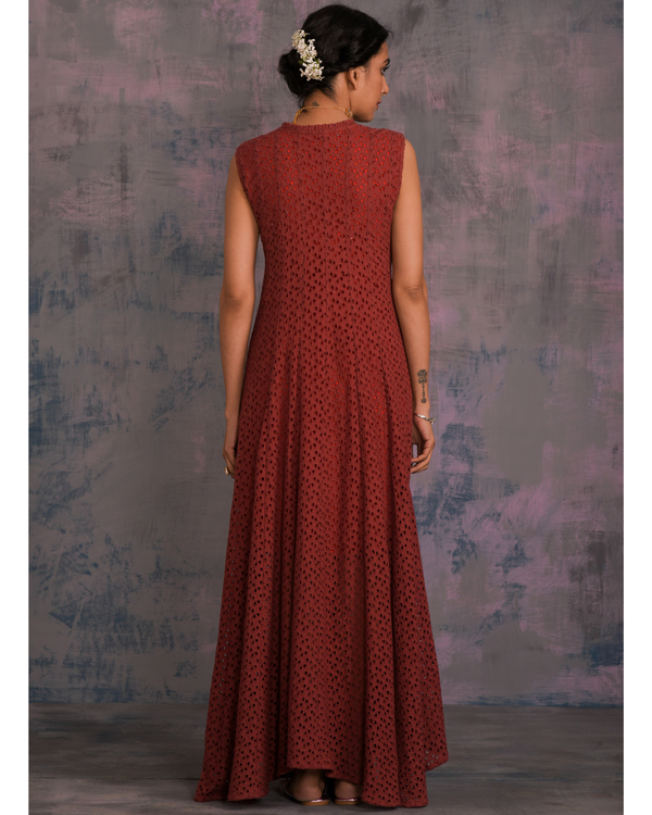 Rust angrakha dress 1
