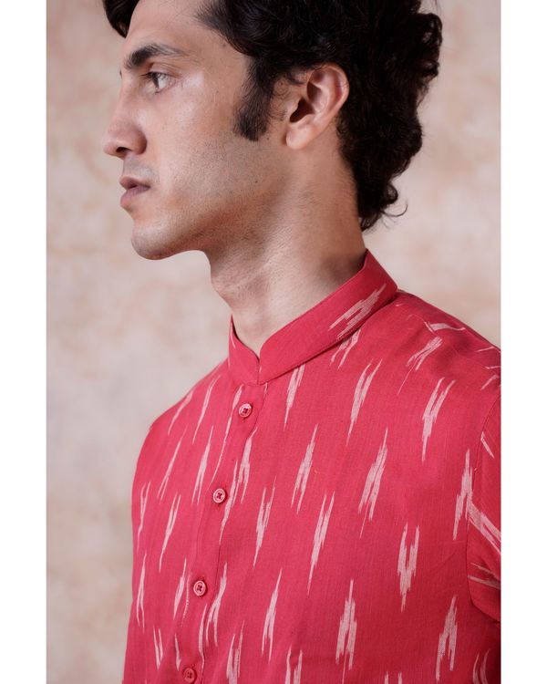 Pink ikat kurta 3