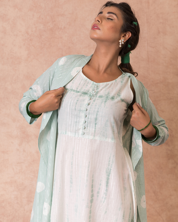 Mint dress with cape - set of two 1