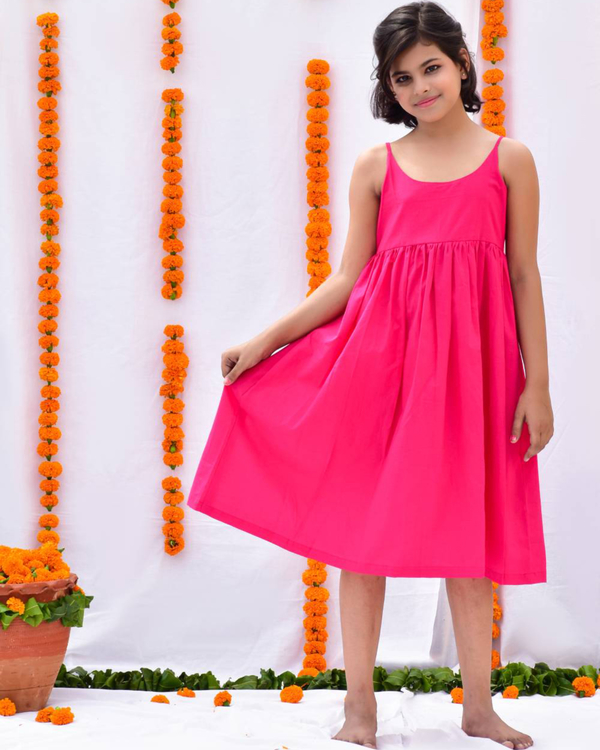 Pink rose dress with shrug - set of two 2