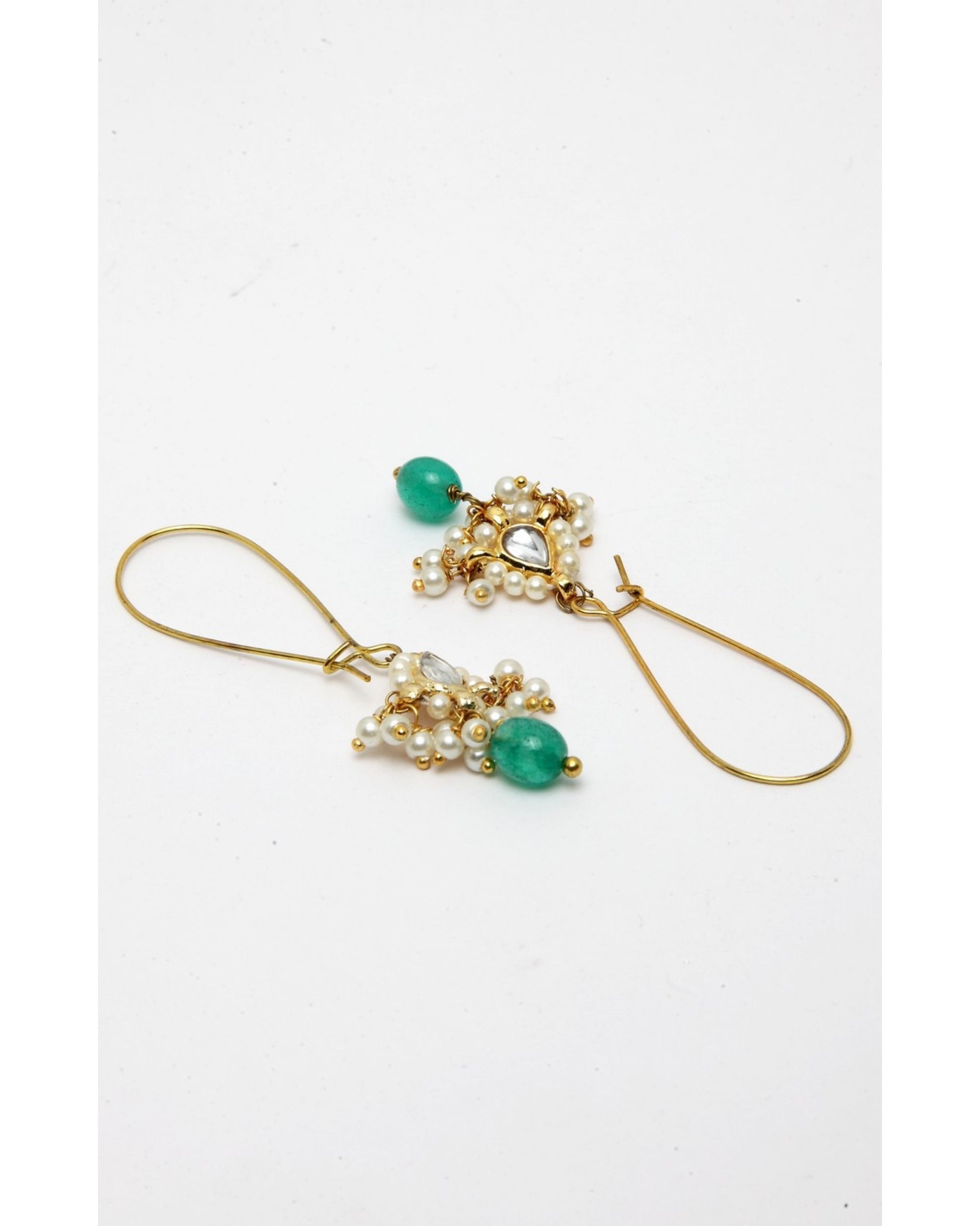 Emerald green drop earrings by Dugri Style The Secret Label