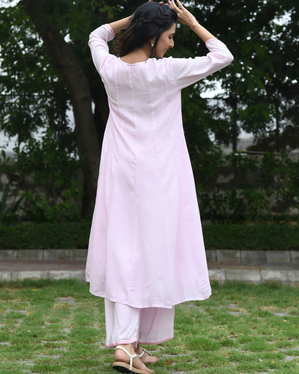 Blush pink suit set - set of three by Mulmul | The Secret Label