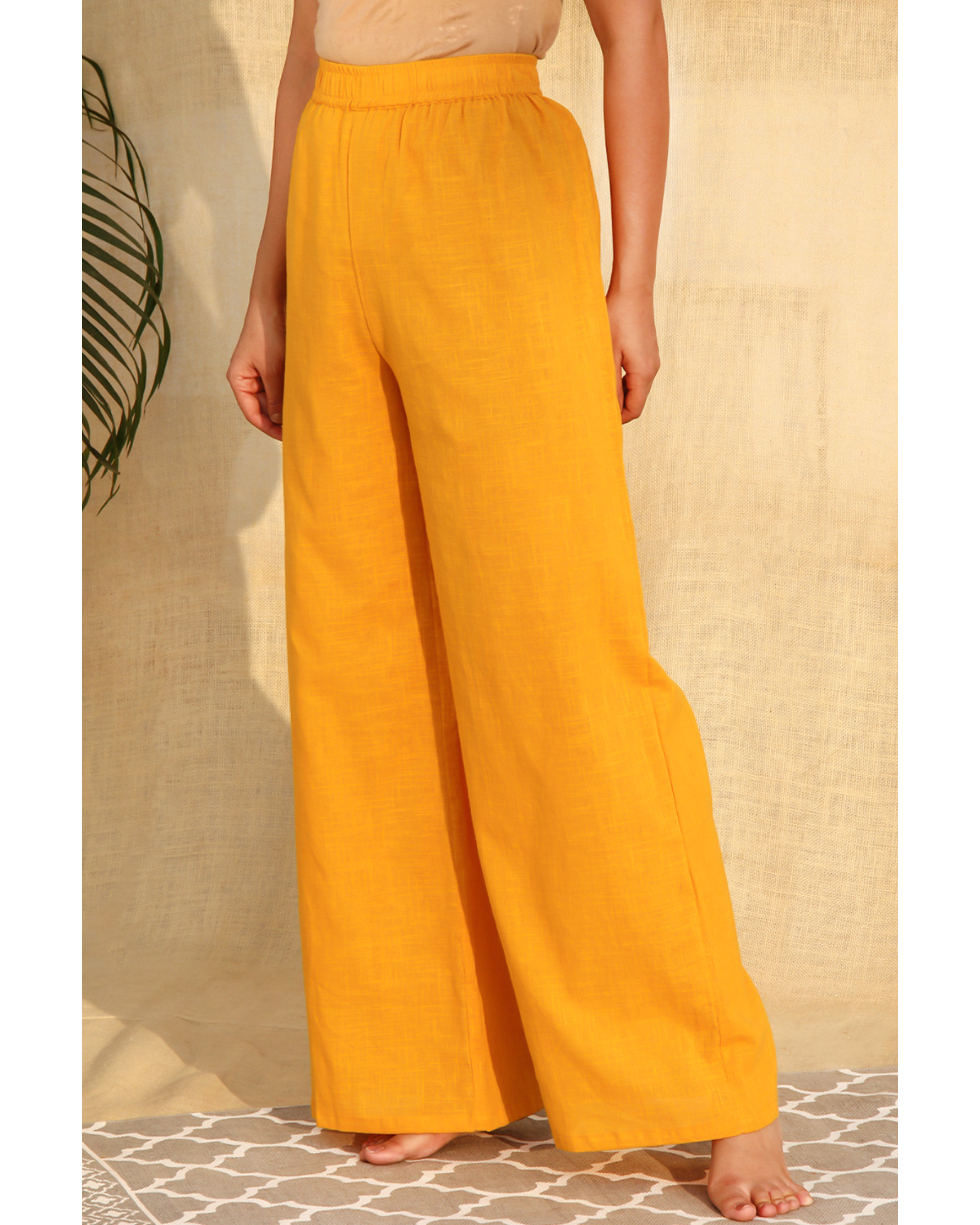 Go Colors Light Mustard Palazzo Regular SM Buy Go Colors Light Mustard  Palazzo Regular SM Online at Best Price in India  Nykaa