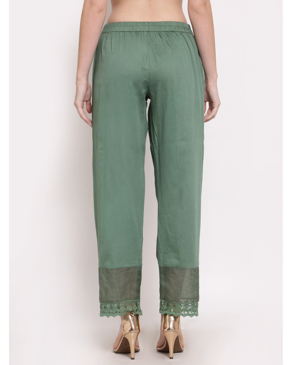 Green modal satin palazzo 1