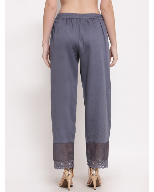 Grey modal satin palazzo 1