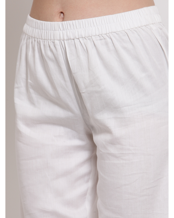 White modal satin palazzo 2