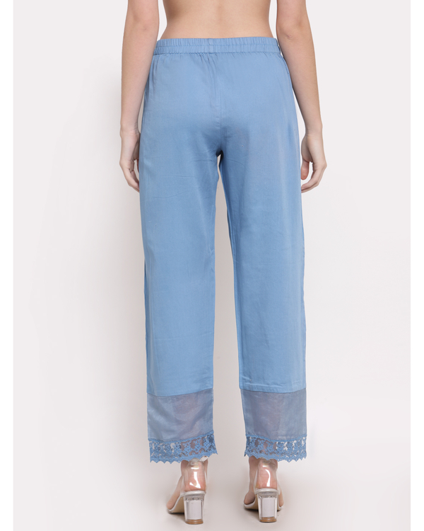 Dusty blue modal satin palazzo 1