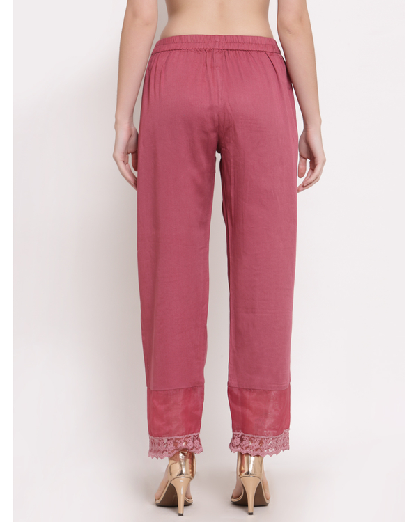 Onion pink modal satin palazzo 1