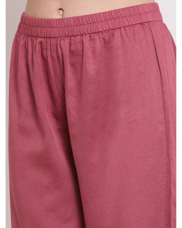Onion pink modal satin palazzo 2