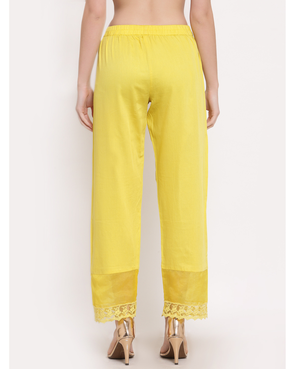Yellow modal satin palazzo 1