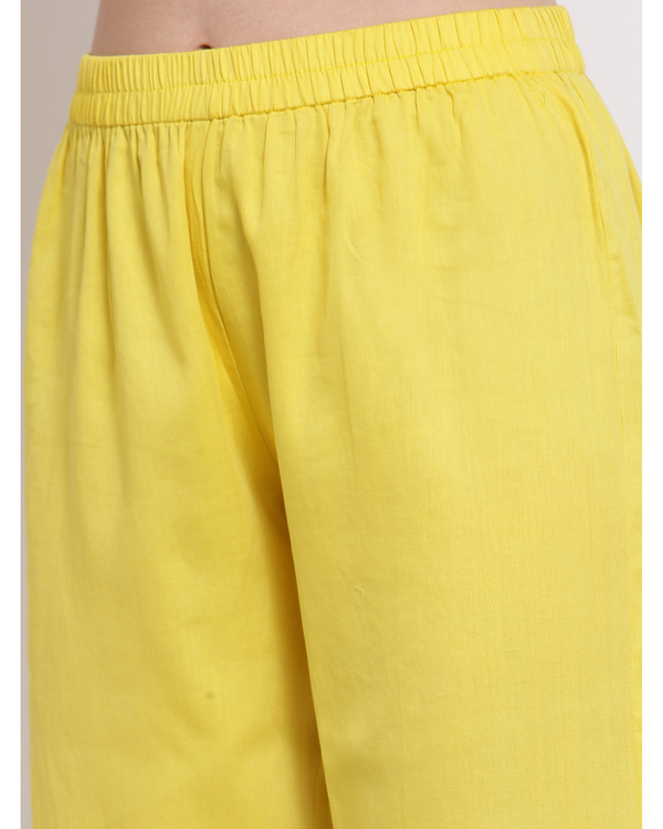Yellow modal satin palazzo 2