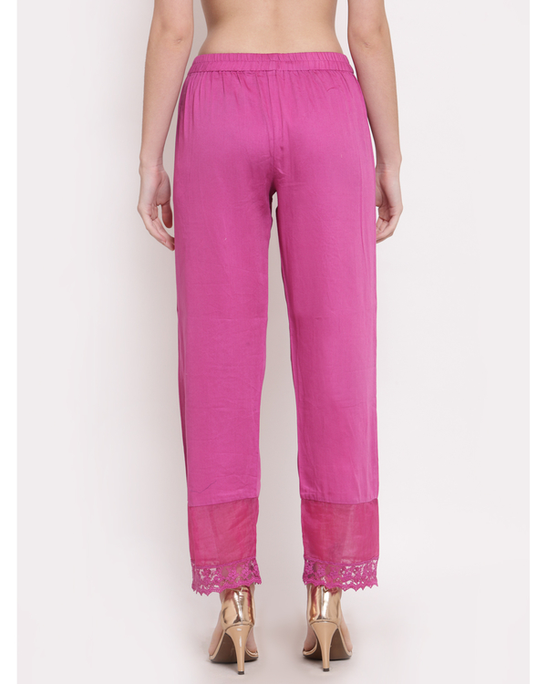 Bright pink modal satin palazzo 1