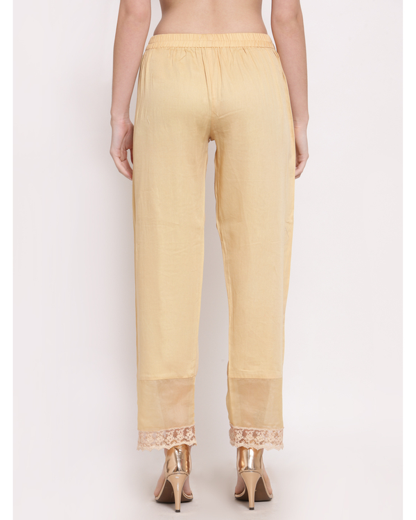 Beige modal satin palazzo 1