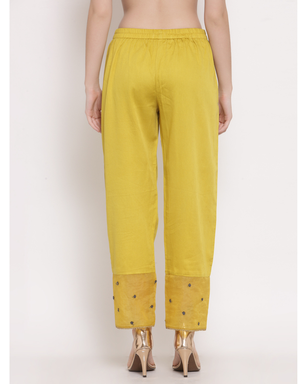 Mustard yellow modal satin palazzo 1