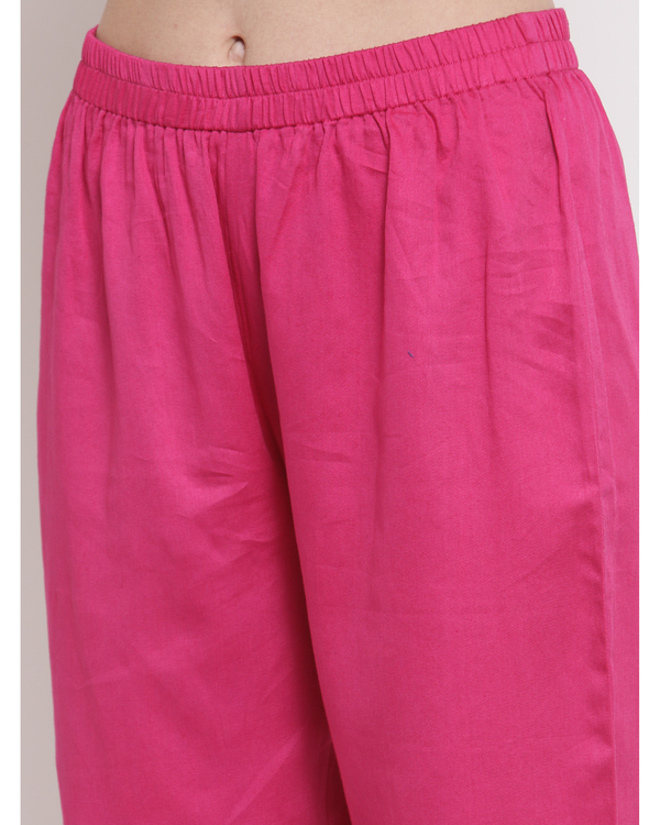 Fuchsia pink modal satin palazzo 2