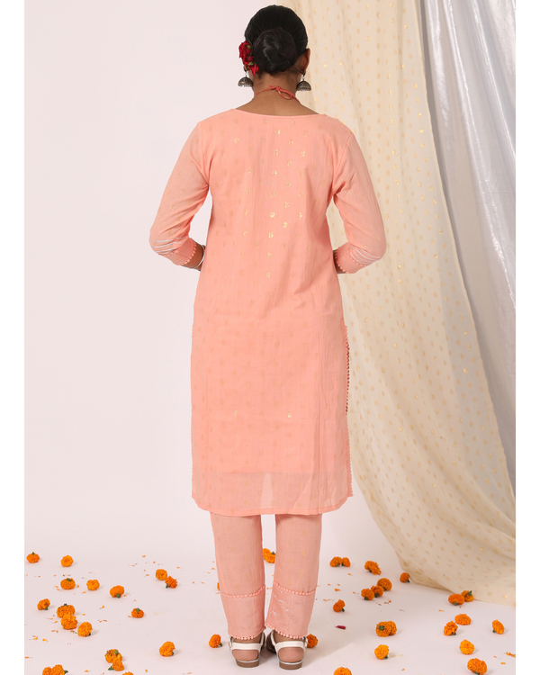 Peach gota work suit set - set of three 1