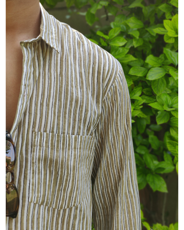 Brown striped full sleeve shirt 2