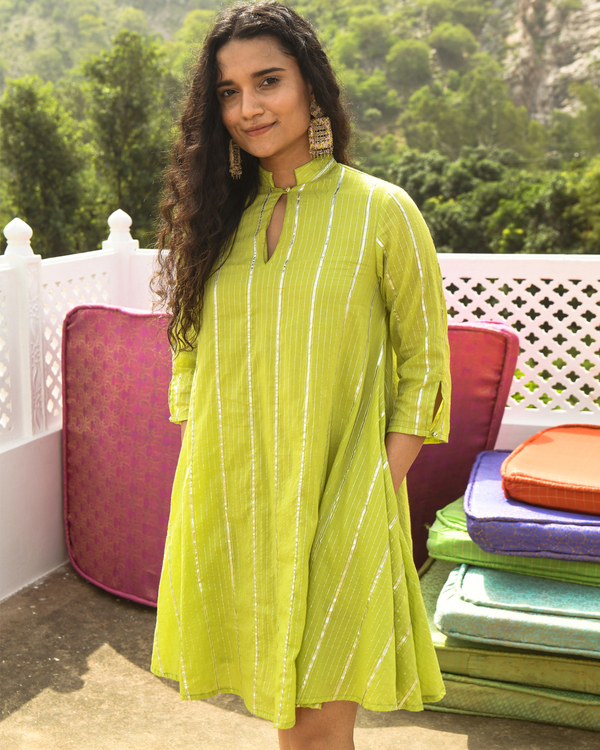 Grassy green swing dress 2