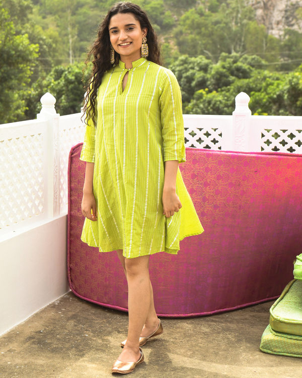 Grassy green swing dress 3