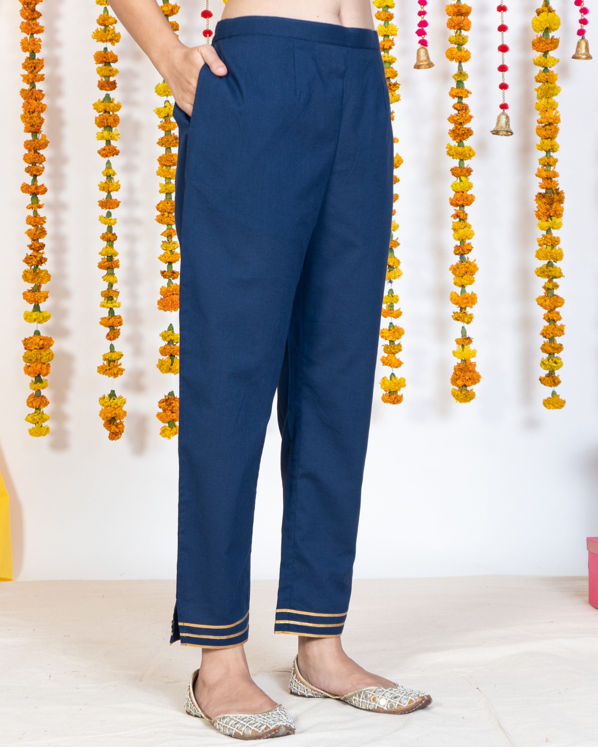 Go Colors Women Solid Polyester Mid Rise Shiny Pants  Navy Blue Buy Go  Colors Women Solid Polyester Mid Rise Shiny Pants  Navy Blue Online at  Best Price in India  Nykaa