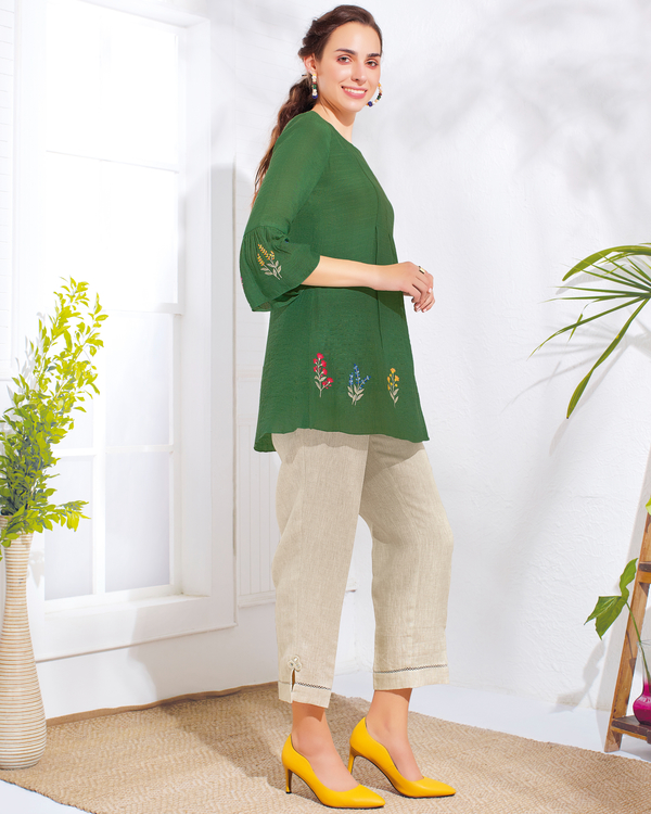 Green embroidered top 2