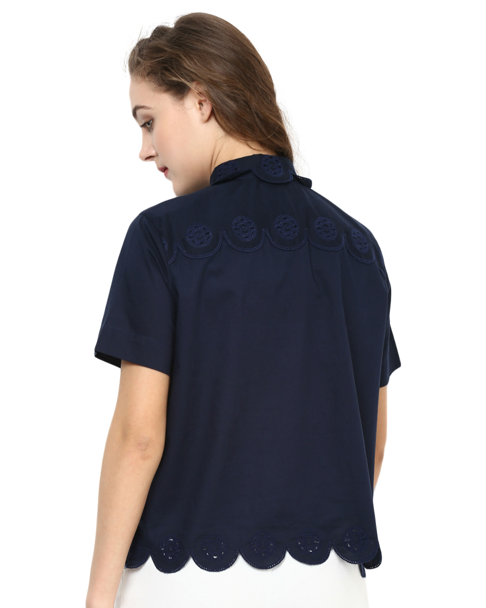 front cut out shirt