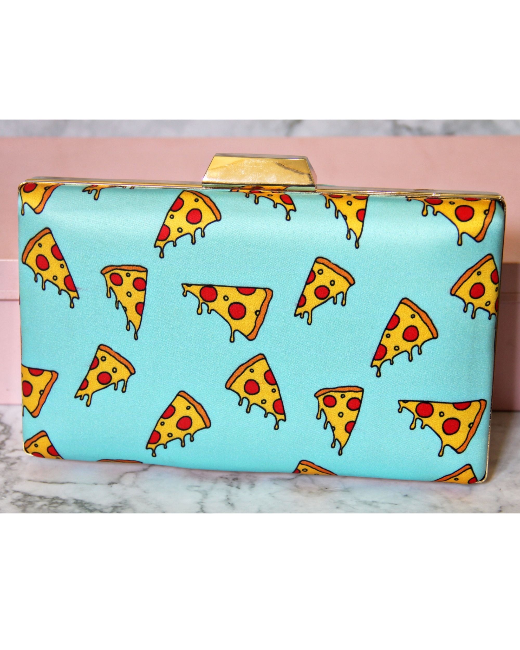 Leather store Pizza Clutch Purse Bag