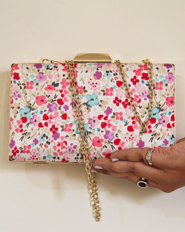 Beautiful Special Floral Crystal Beaded Metal Clutch Hand Bag Party for  Women - African Boutique