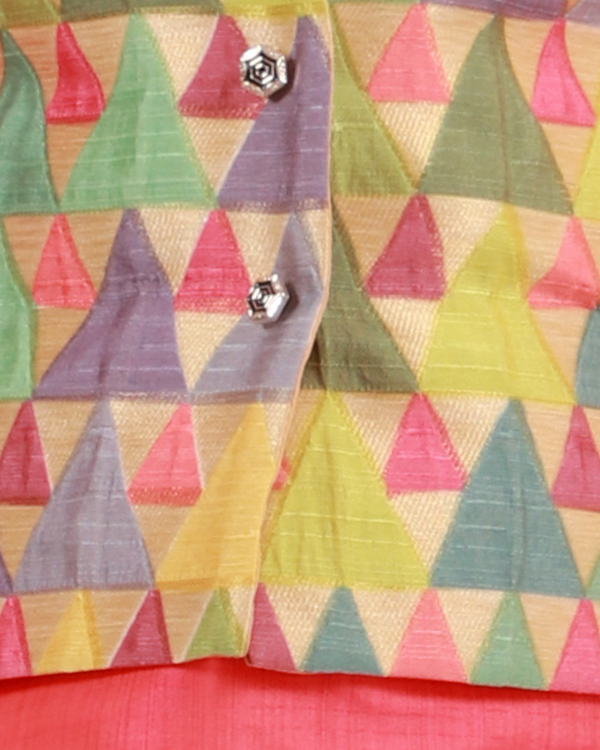 Multicolour shibori printed lehenga set - set of three 1
