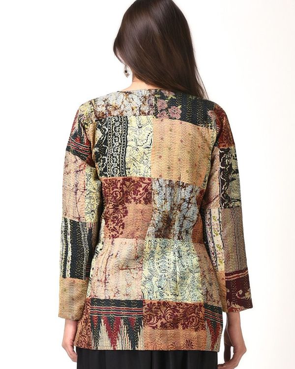 Vintage kantha silk coat 2