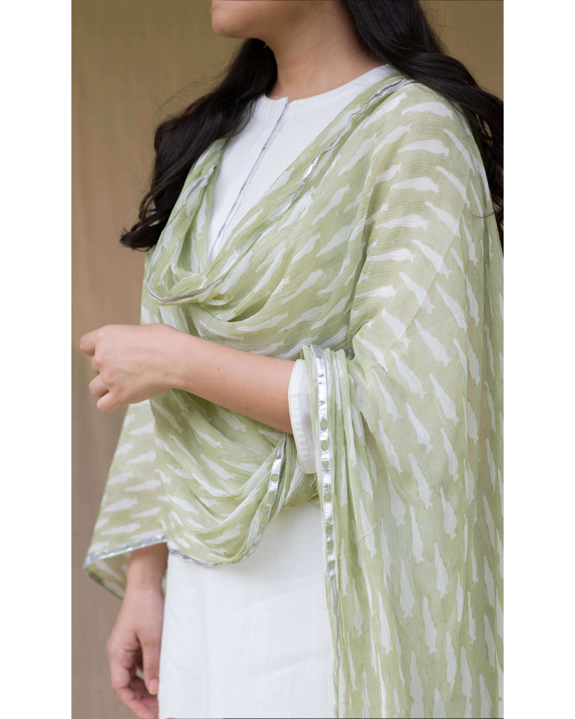 Olive and white set - set of three by Kapraaha | The Secret Label