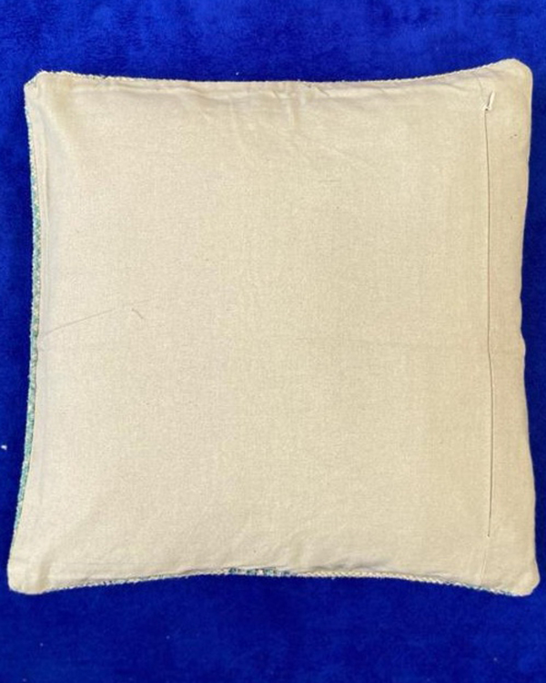 Multicolour hand block printed cotton dari cushion cover 1