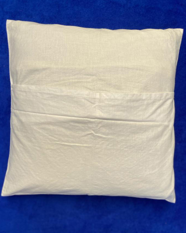 Multicolour applique patchwork cotton cushion cover 1