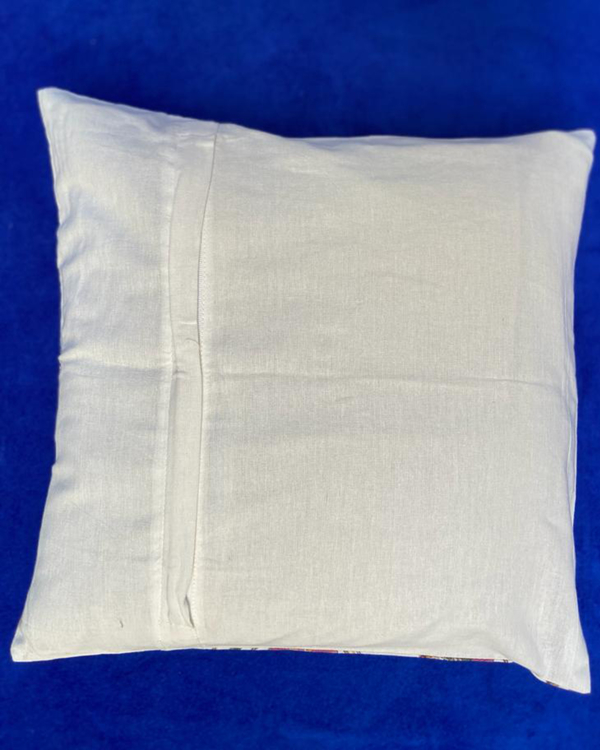 Pink hand block printed cotton cushion cover 1