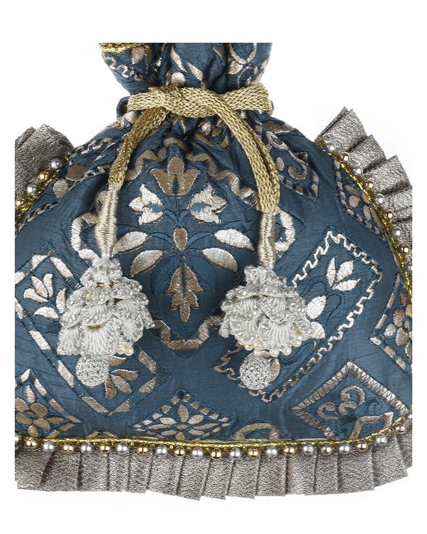 Blue frill potli 1