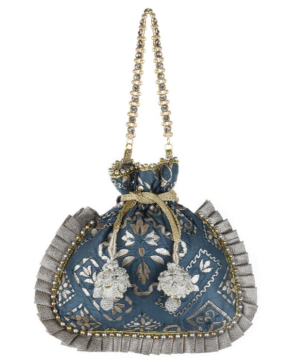 Blue frill potli 3