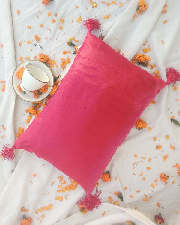 Cream and pink embroiderd cushion covers 2