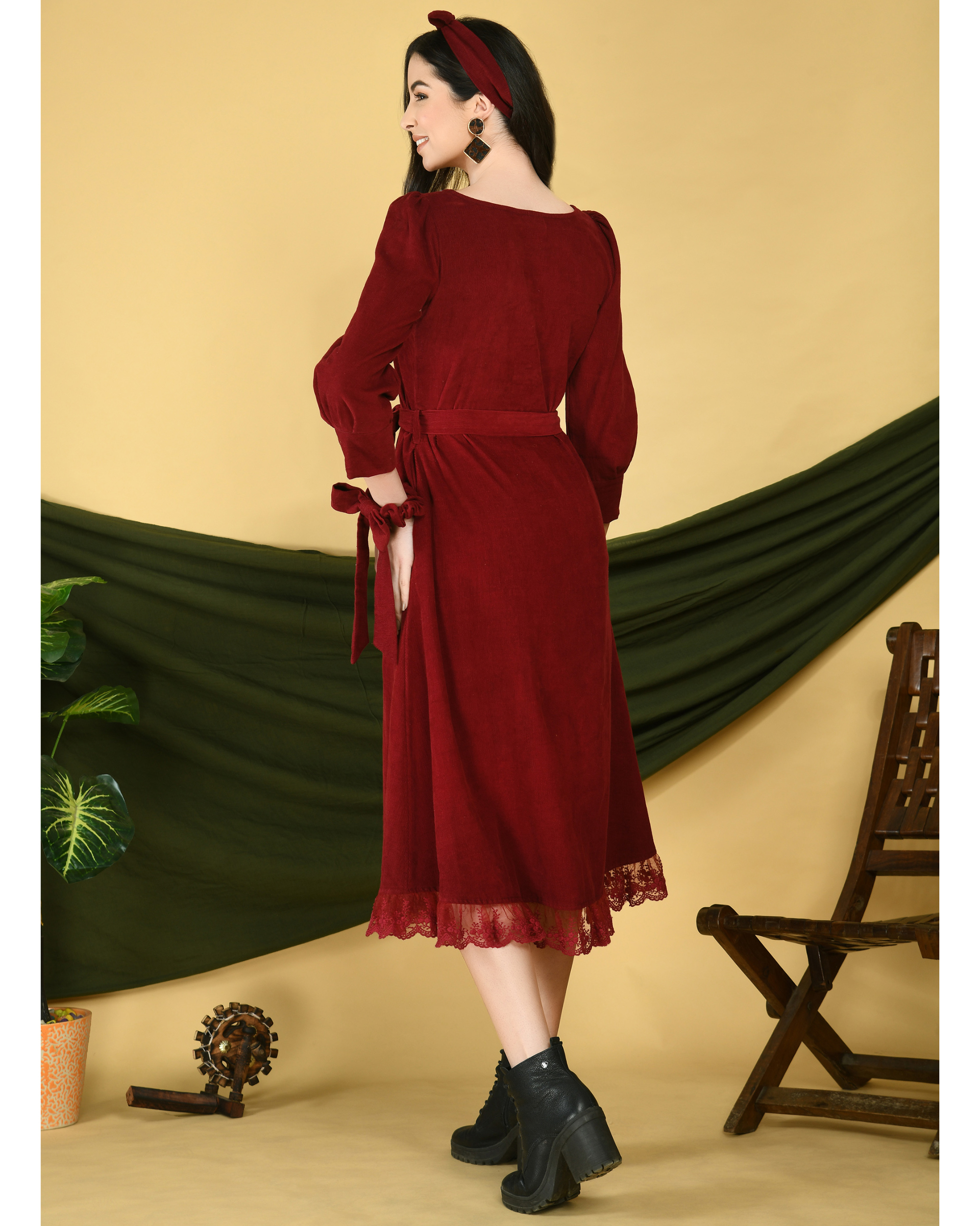 Maroon clearance corduroy dress