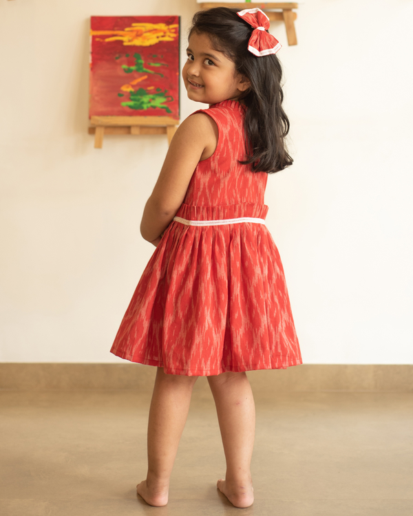 Red ikat dress 2