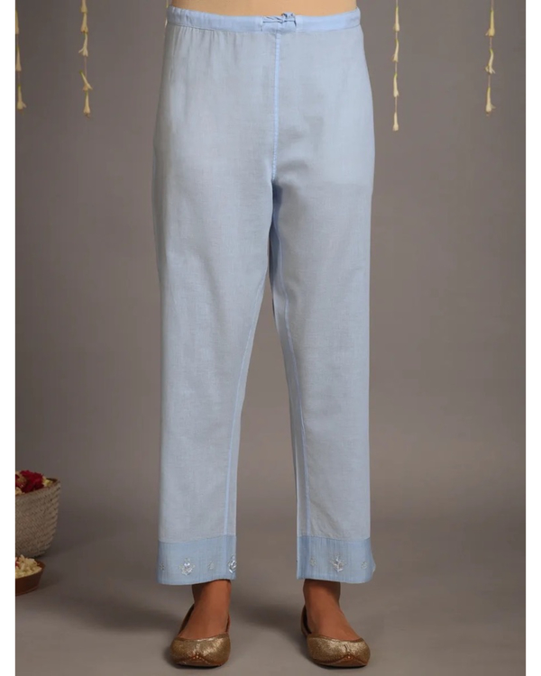 Pastel blue cotton pants 1