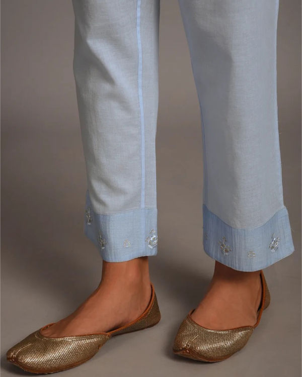 Pastel blue cotton pants 2