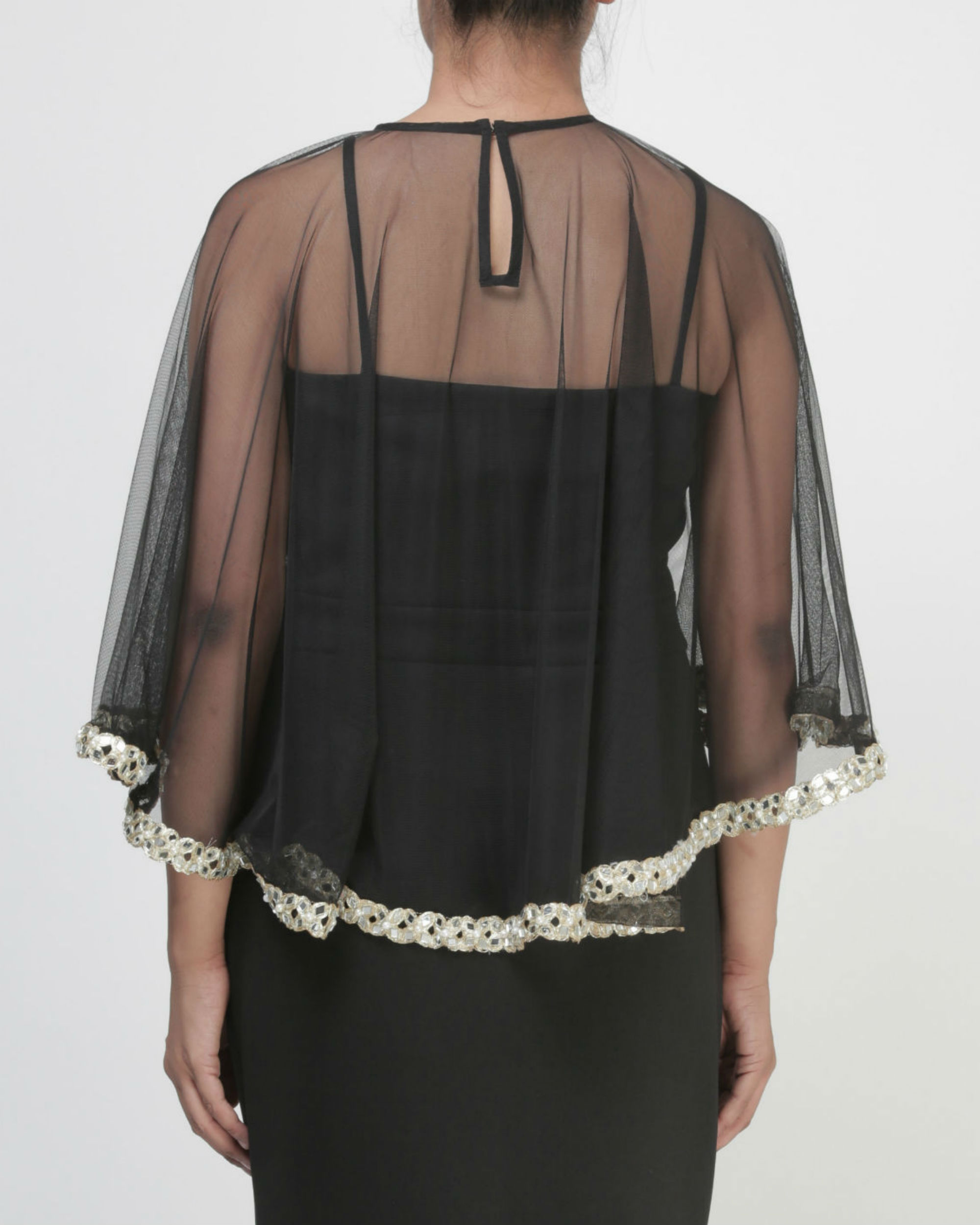 Mirror embellished cape by Inaayat The Secret Label