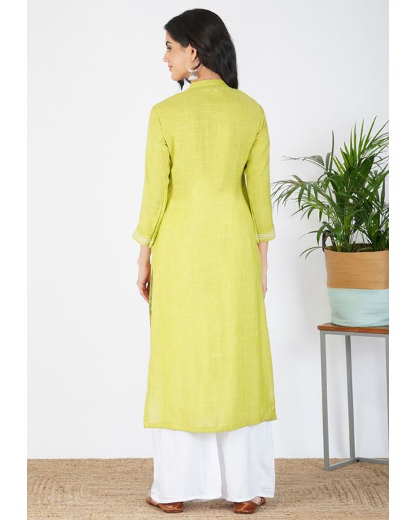 Light green embroidered kurta by Half Full Half Empty The Secret Label