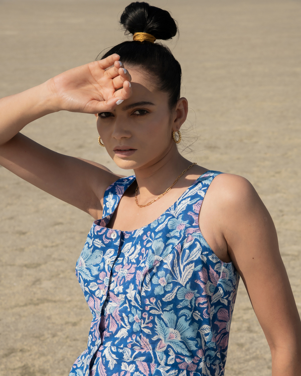 Blue floral jumpsuit 3